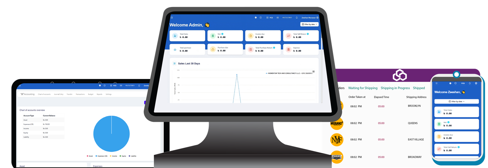 Multiple Devices with Sapaad POS screens